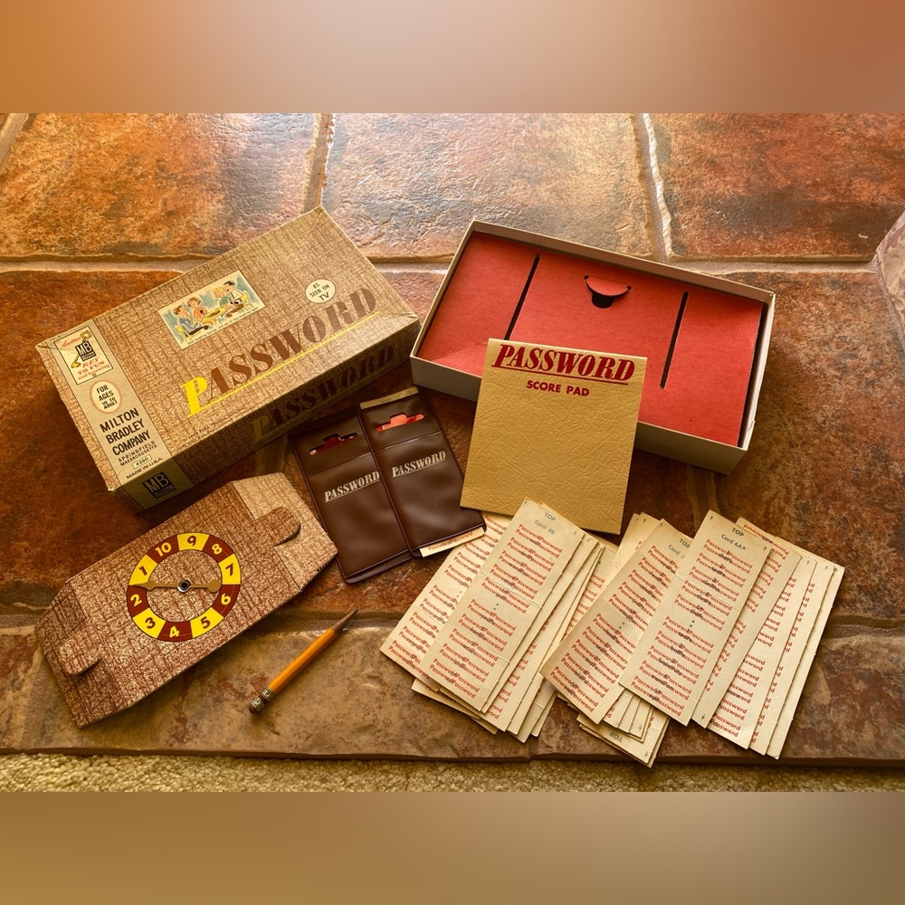 Vintage 1962 Password Board Game 4260 -Complete by Milton Bradley Co.